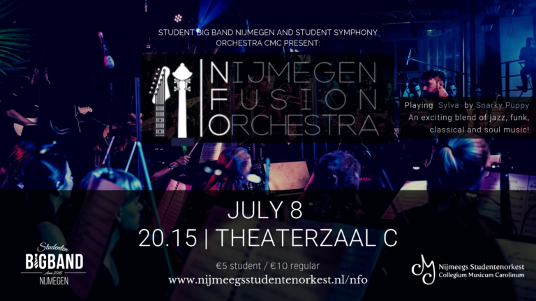 Pre-tourneeconcert 8 juli: Samenwerking met Studenten Bigband Nijmegen